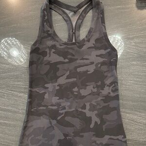 Lululemon Black Camo Racerback Tank Top